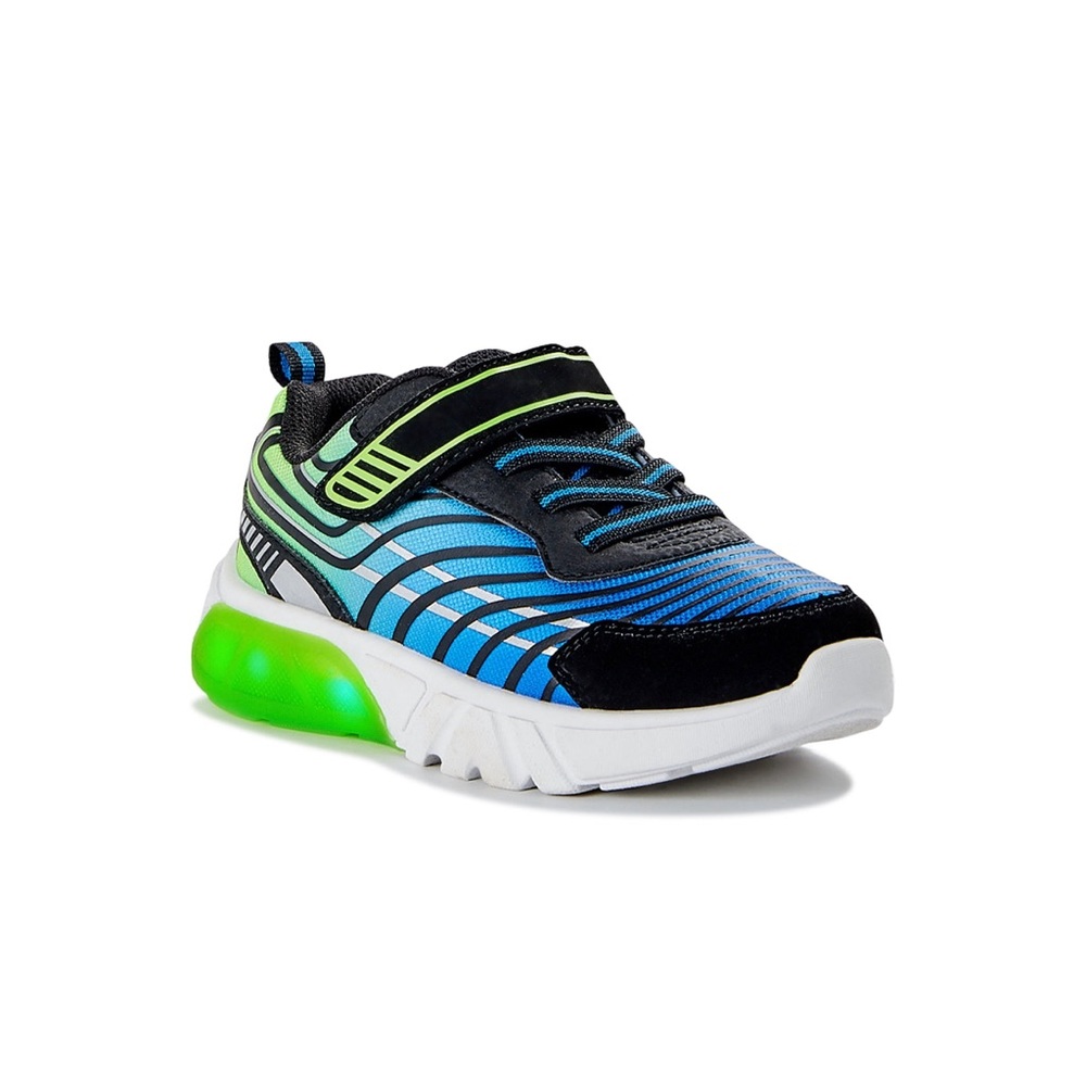 Boys light up sneakers feature memory foam and easy slip on design!